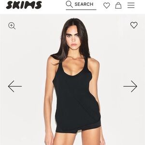 SKIMS Onyx Racerback Tank Top